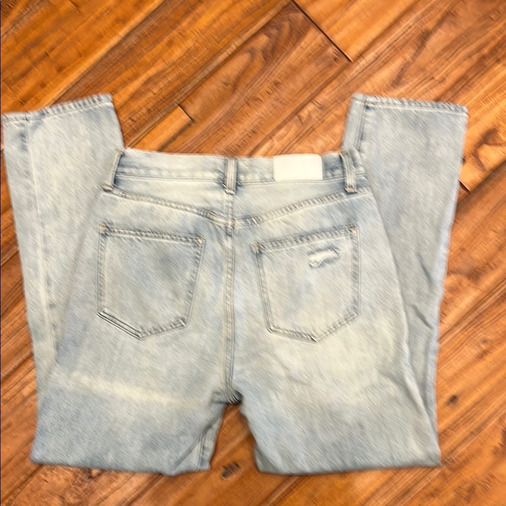 Pistola Blue Straight Jeans with Vintage Distressing